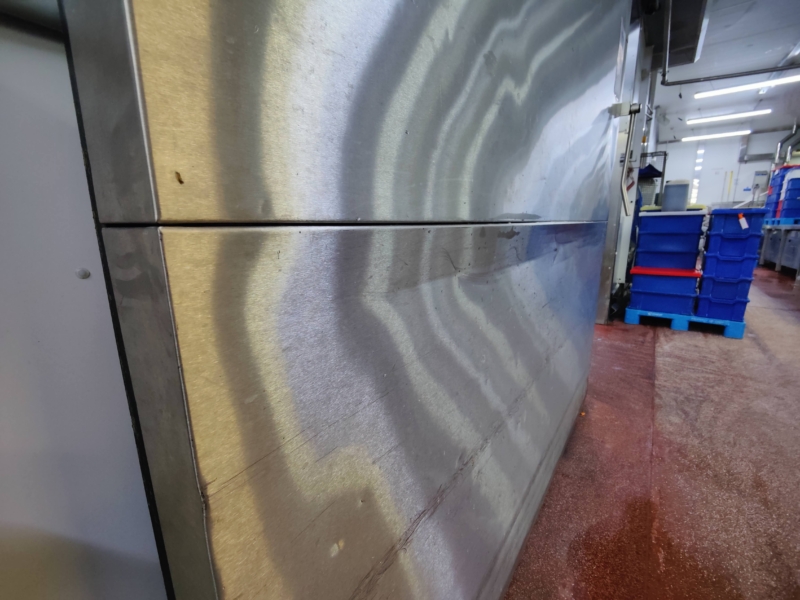 damaged industrial steel door