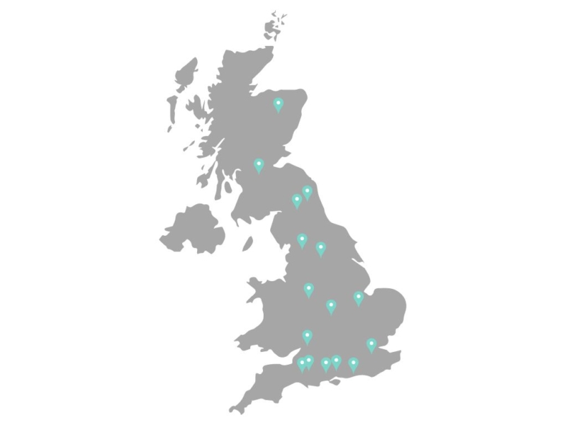 industrial door repair uk map coverage
